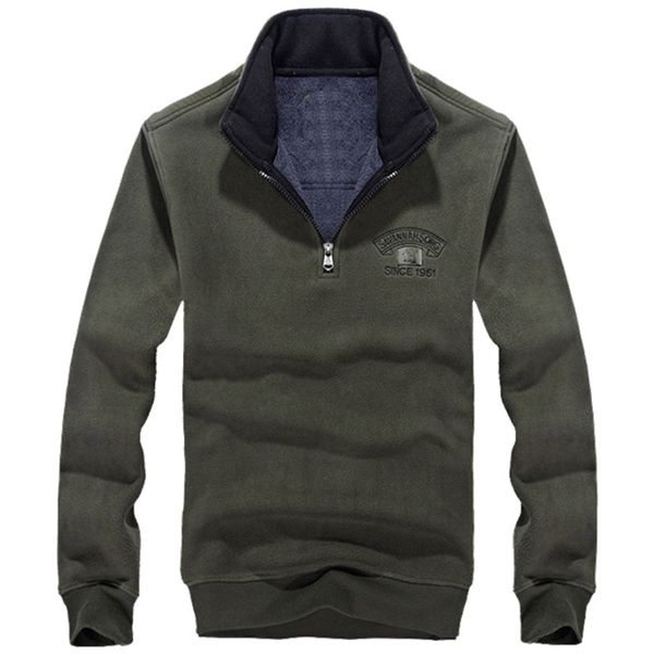 

new arrival hoodie men fleece warm mens hoodies fashion casual autumn sweatshirt men plus asian size m-xxxl half zipper collar, Black