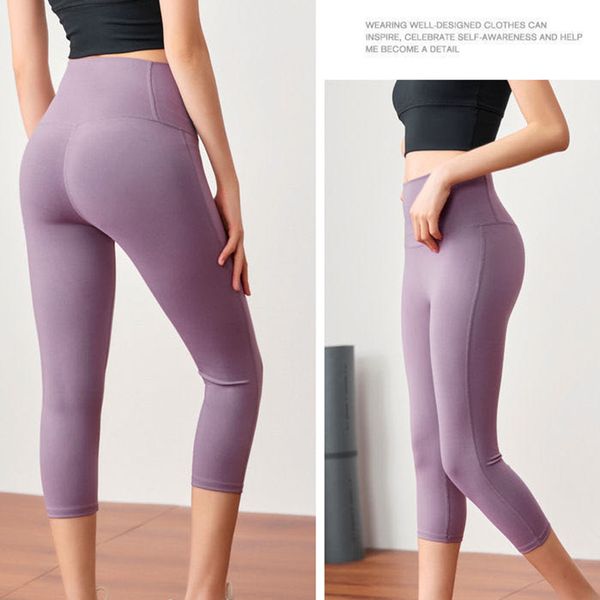 

2020 new summer seven points fitness sports tights women yoga pants elastic running pants gym tights fitness women, White;red