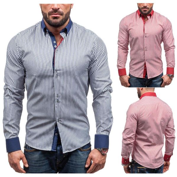 

бизнес рубашки горячие продажи мода мужской рубашки с длинными рукавами топы простые stripes мужские рубашки платья тонкий мужчины рубашка x, White;black