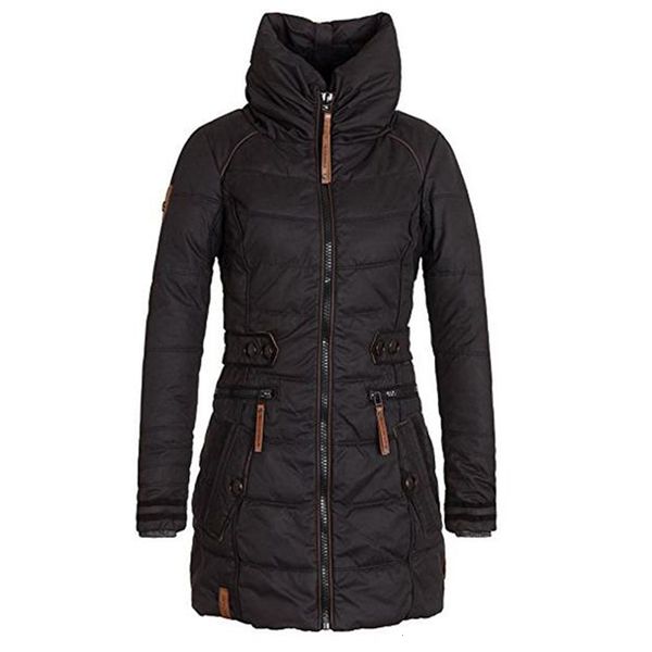 

winter black long parkas coats women slim thermal fleece plus size thicken hooded zipper overcoats windbreak cotton warm outwear y190926, Black;white