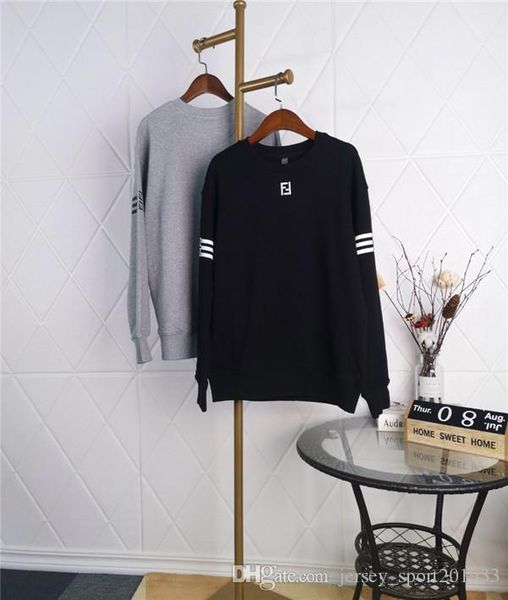 

19aw paris fend hoodie small f long sleeve hooded pullovers fashion clothing streetwear casual jacket outdoor sweatshirts women men coat, Gray;blue