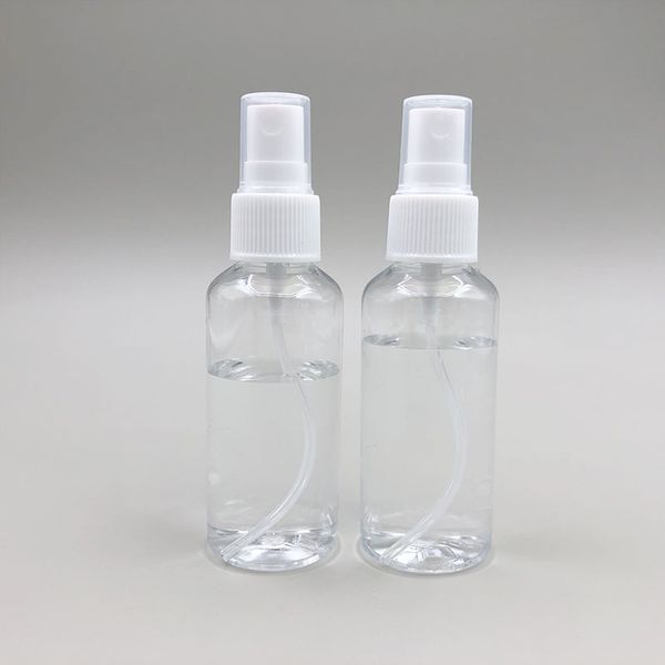 

60ml 2oz clear empty spray bottle plastic with white fine mist sprayer- for essential oils travel perfume makeup clearning solutions