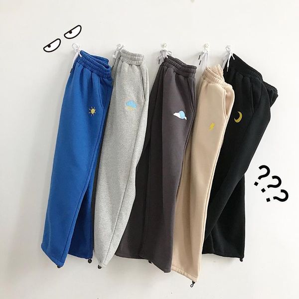 

couple trousers spring and autumn new large size men's loose trend men's sports casual pants cotton casual pants, Black