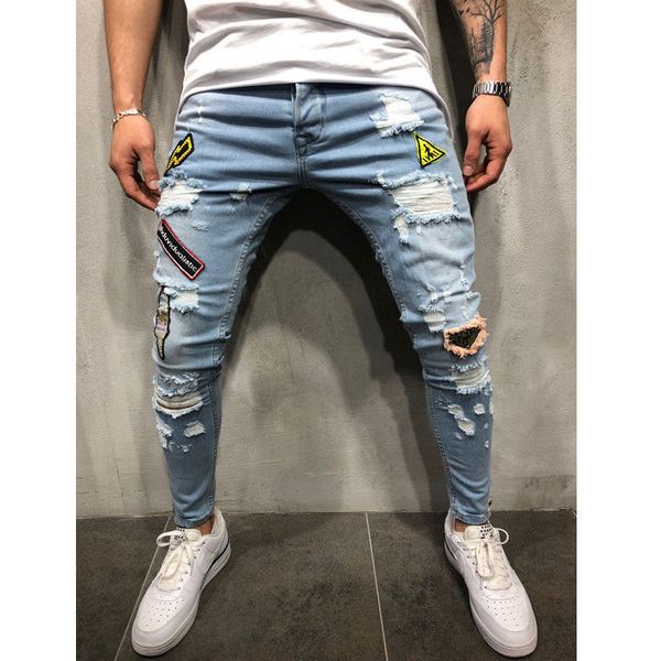 

new fashion mens jeans low waist pencil pants new fashion casual street wear hip hop pants slim fit