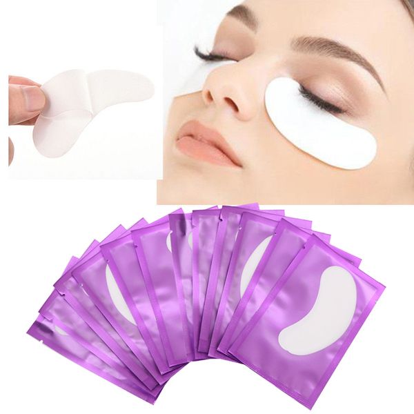 

100pcs=50pair women eye pads paper patches eyelash extensions under eye pads set under gel diy false eyelashes paper