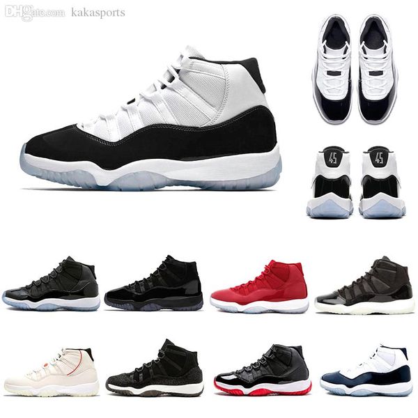 

xi 11ss concord 45 platinum tint basketball shoes prom night 11 gym red cap and gown prm heiress bred women men sports sneakers