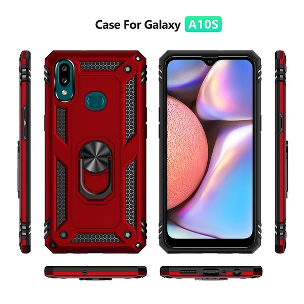 

armor bumper car ring stand holder phone case for samsung galaxy note 8 9 10 s7 s8 s9 s10 s10e plus pro 5g protective back cover
