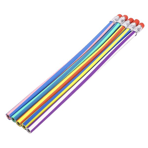 

50pcs soft flexible bendy pencils magic bend kids children school fun equipment