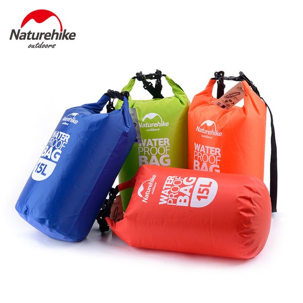 

15l ultra portable waterproof travel bag 4 color naturehike outdoor drifting wimming waterproof bag red blue orange green