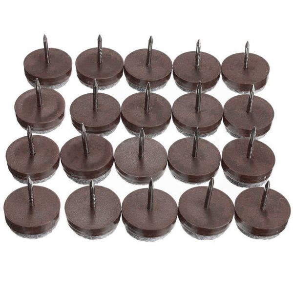 

20pcs felt feet pad skid glide furniture nail protector floor table chair leg 17mm/20mm/22mm/24mm/28mm