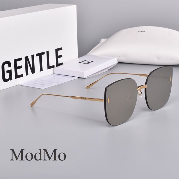 

2020 new fashion korea borderless design glasses gm sunglasses women gentle modmo men women sunglasses polarized uv400 lens, White;black