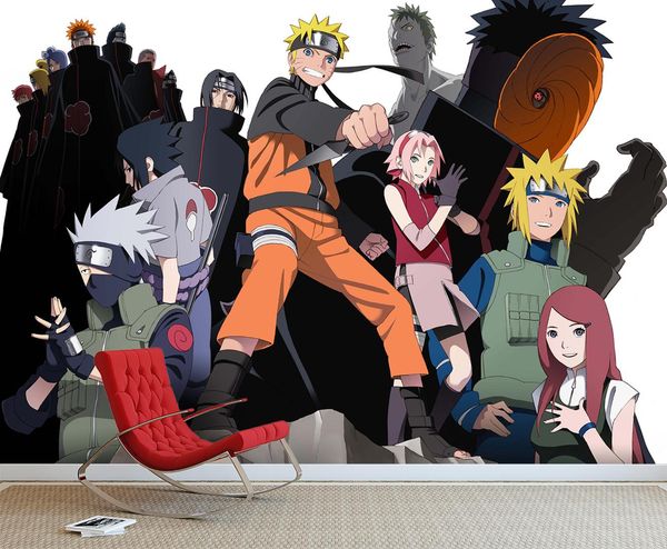 

self-adhesive] 3d naruto 41795 japan anime wall paper mural wall print decal murals