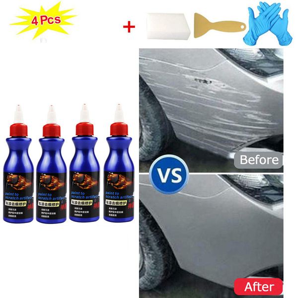 

carprie 4pcs car paint scratch repair agent viscous scar remove quick penetration car polish wax 100ml jy26
