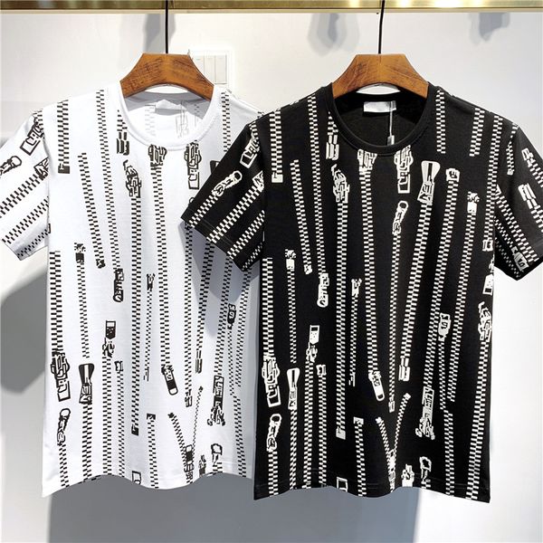 

2020 новая повседневная роскошная мужская футболка clothing europe and the world's best quality printing is very beautiful t-shirt, White;black