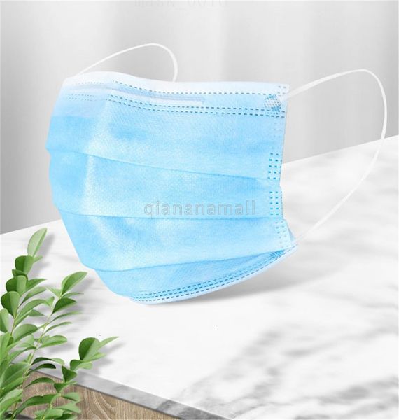 

50pcs dhl vccs доставка 3 слоя одноразовая маска 50pcss earloops домащний удобная mouth ski mask 50шт designer в наличии черный синий