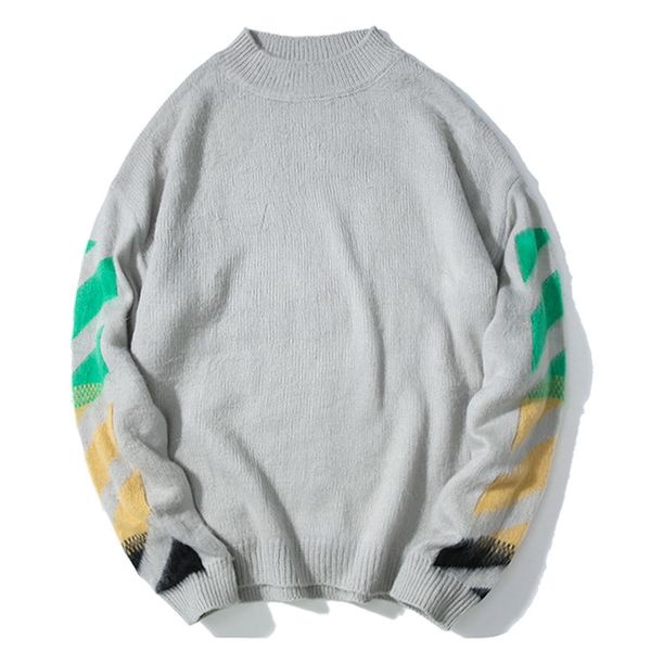 

Мужские свитера с длинным рукавом с круглым вырезом из хлопка Трикотаж Хип-хоп Ск