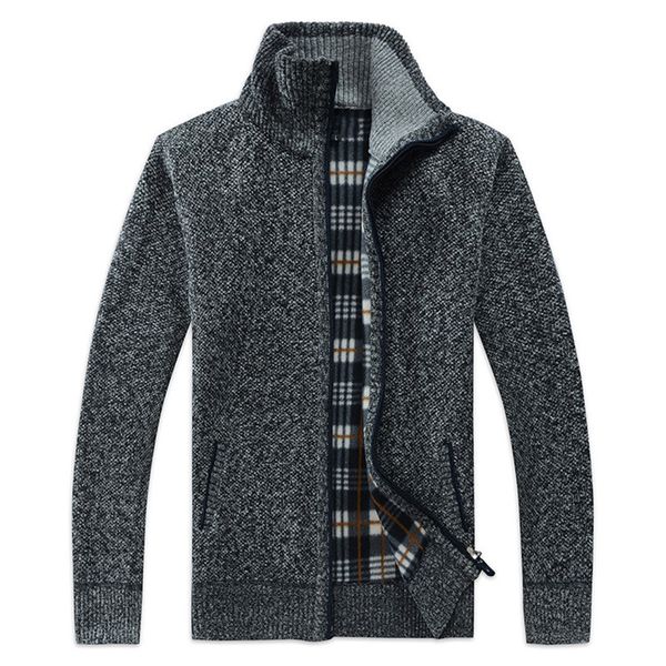 

sweater jackets men zipper knitted thick coat casual knitwear -3xl2018 autumn winter men's sweatercoat faux fur wool, White;black