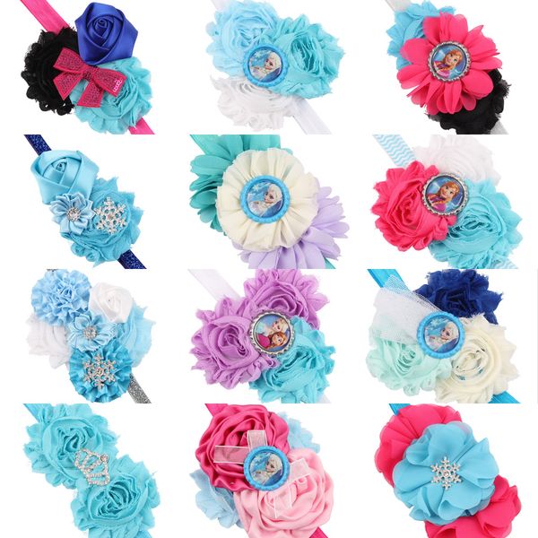 

children flowers cartoon headbands lace hair band elastic tiara baby girl hair accessories kids hairbands p shoots headwear, Slivery;white