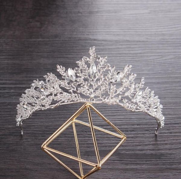 

2020 selling women fashion korean style crystal bridal jewelry gown head pieces ing, Silver
