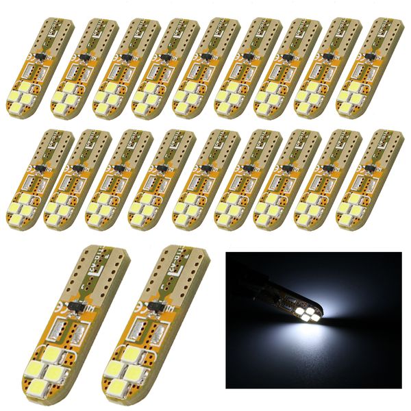 

ysy 20pcs t10 168 194 501 w5w 8smd 2835 led canbus no error car auto clearance reverse reading light bulb lamp dc12v 8 smd 12v