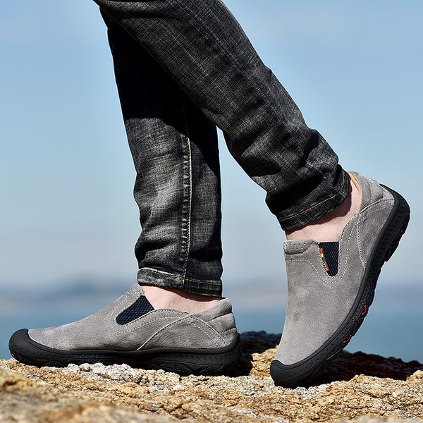 

2019 hiking shoes men outdoor trekking sneakers spring autumn slip on mountain climbing shoes hunting size 48