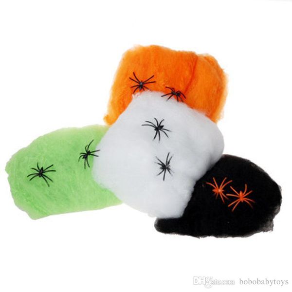 

halloween scary party props white stretchy cobweb spider web haunted house halloween decorations kids halloweens gift b226