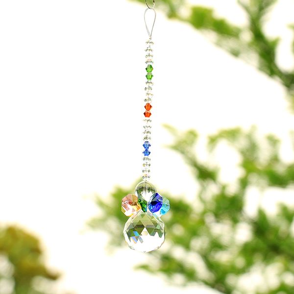

7.4*1.2 inch lighting faceted ball pendants crystal prisms lamp supply parts christmas ornaments home accessories wedding tool