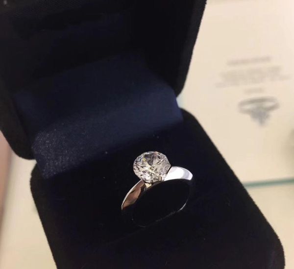 

High version 925 sterling silver claw 1-3 karat promise diamond rings bague anillos womens marry wedding engagement lovers gift jewelry
