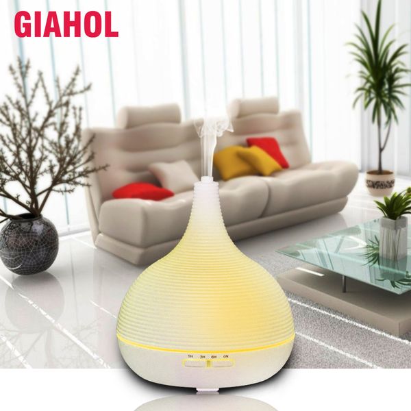 

giahol ultrasonic diffuser essential oil aroma humidifier led light perfect for home office cool mist maker white