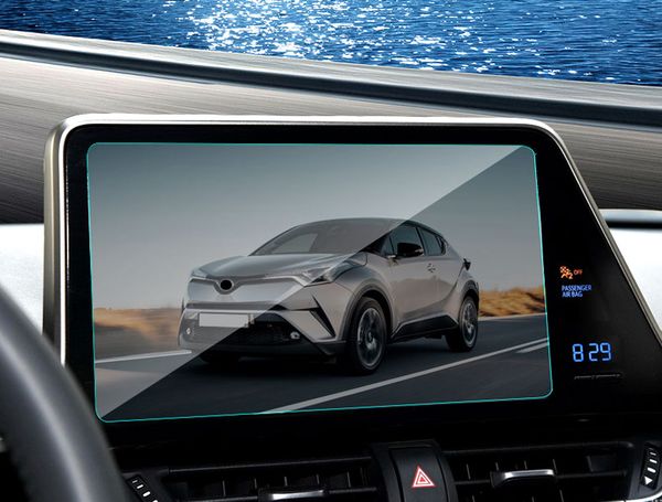 

car styling 1pcs gps navigation tempered glass screen protector cover protective film for toyota c-hr chr 2016 2017 2018 2019