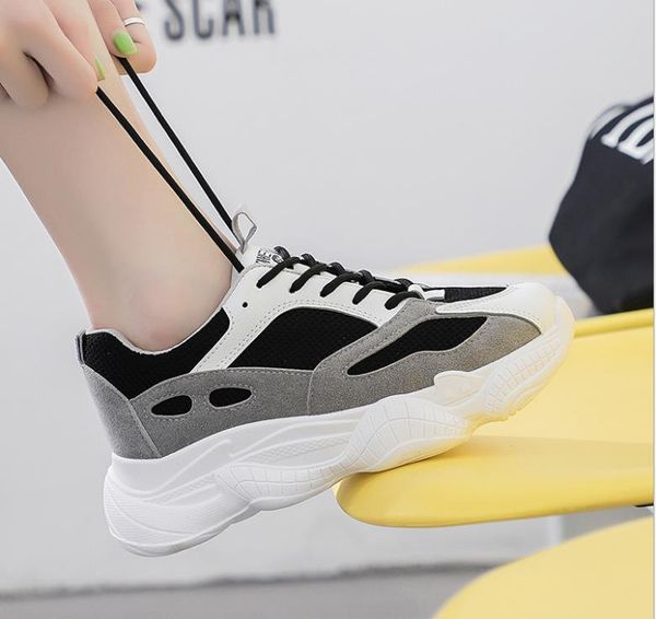 

autumn new old shoes women korean version of thick-soled casual shoes, Black
