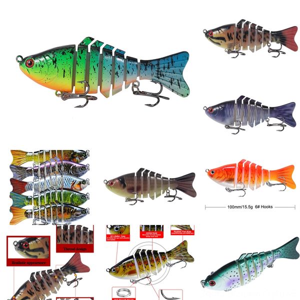 

49a4w fishing tackle box box grid luya type bait 5 (10cm * 15.5g) can hold 5 fake baits