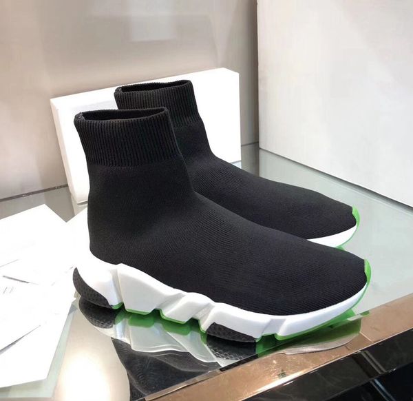 

Speed ​​Sock Sneaker Мужчины Высокий Верх Повседневная Обувь Женские Слипоны Плоские Носки Обувь Дизайнер Серый Неоновый Зеленый Флуоресценция Повседневные Носки Speed