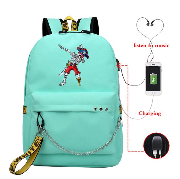 

dab one piece custom schoolbag woman backpack usb school shoulder bags anime students travel bagpacks for girls satchel bags