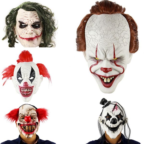 

halloween horror sorcerer clown mask for masquerade halloween party latex full face mask escape dress up party for adult