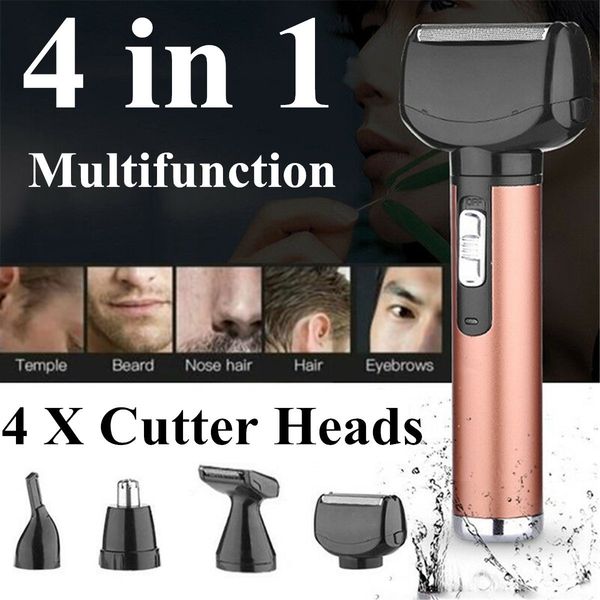 

4 in 1 men portable electric shaver nose hair clipper trimmer electric beard razors shaver nose hair grooming for home travel