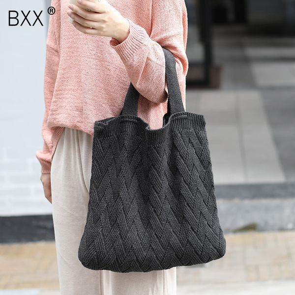 

bxx] персонализированное вязание тотализаторы сумка женщина 2020 весна нового прибытие топ-ручка сумки для сумок подросткового повседневног