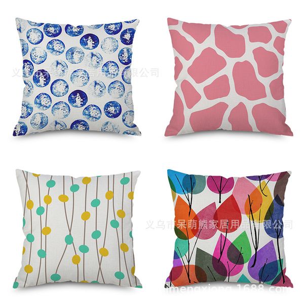 

countryside fresh flax embrace pillow case imitate mabaozhen automobile sofa back cushion cushion bedside backrest pillow factory