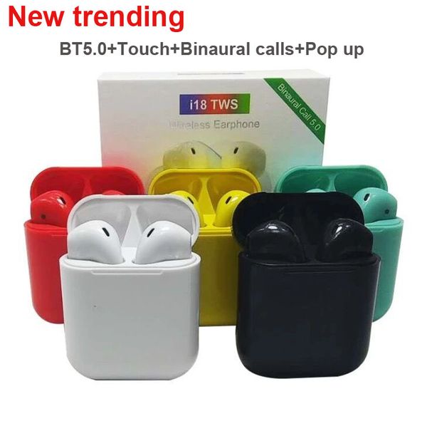 

2019 new trending i18 tw mini wirele earphone bluetooth5 0 noi e reduction binaural call touch control bluetooth headphone head et