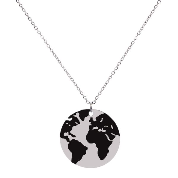 

stylish creative stainless steel necklace pendant state map pendant, Bronze;silver