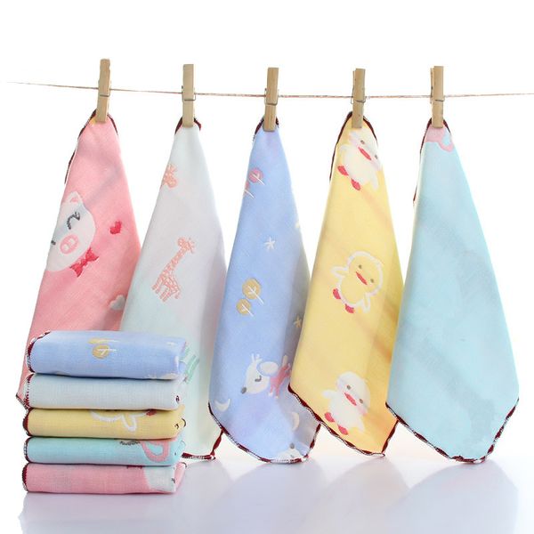 

25x25cm jacquard muslin cotton baby towel scarf boy girl handkerchief bathing feeding face washcloth wipe burp cloths hand towel