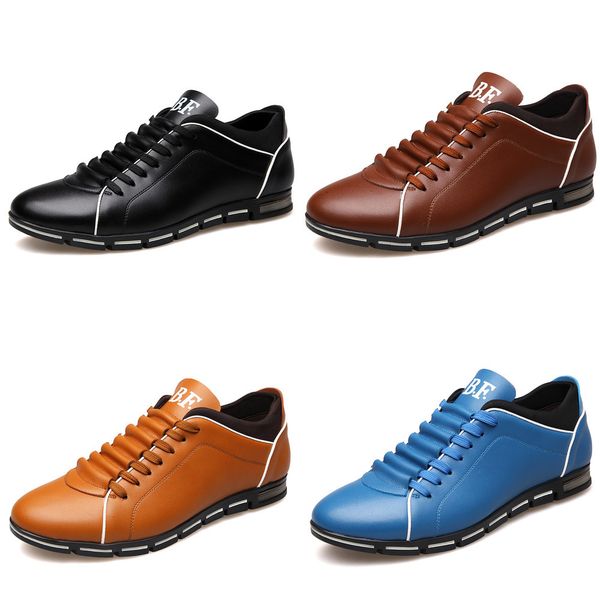 

merkmak big size 38-48 oxford men's shoes fashion casual british style autumn winter outdoor leather lace up footwear drop ship, Black
