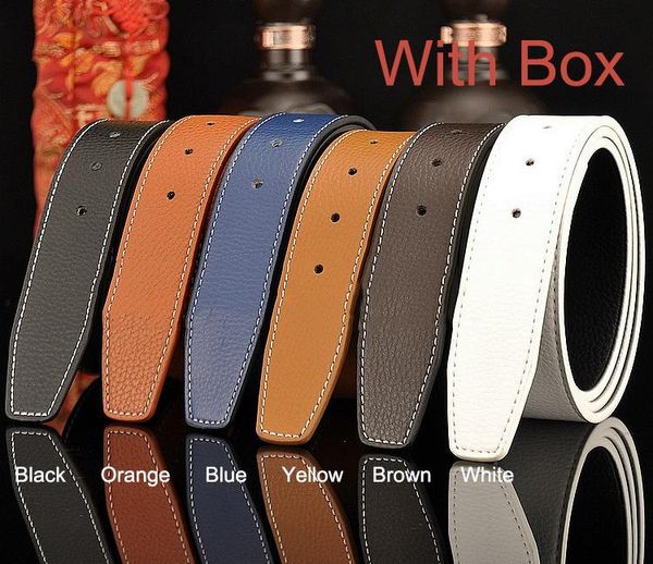 

mens luxury designer of mens and women belt with fashion big buckle real leather h r luxury belts with box, Black;brown