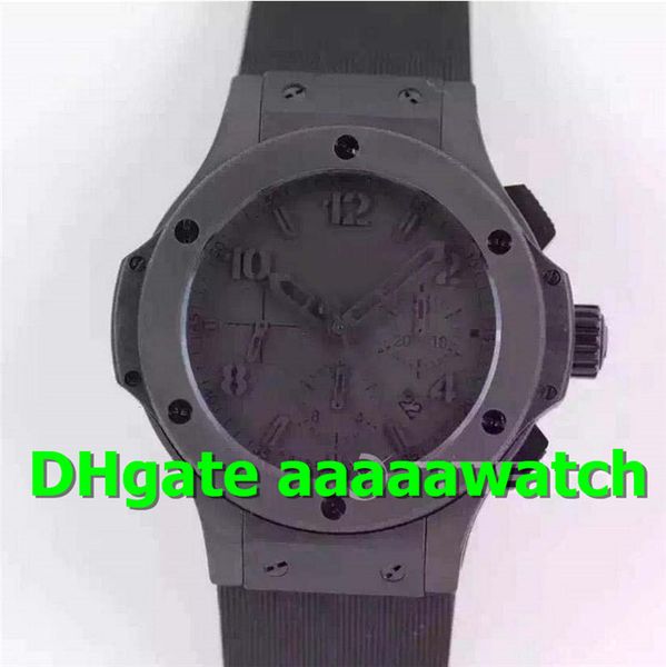 

V6 luxury watch 44 mm ii 301 ci 1110 ci watch 7750 automatic chronograph apphire cry tal 4104 all black ceramic rubber trap men watch