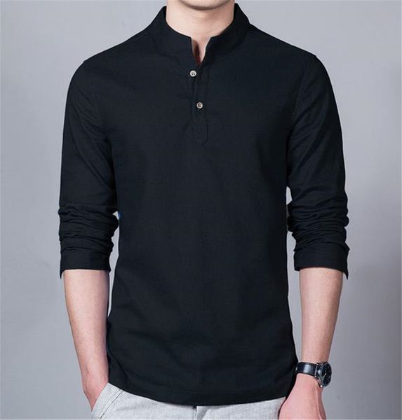 

solid color mens designer shirts fashion slim stand collar mens shirts casual long sleeve males clothing, White;black