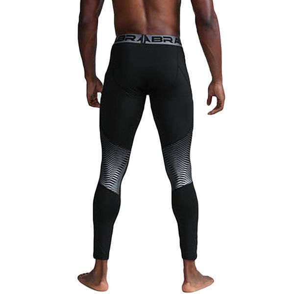 

men's casual fitness sweat absorption fast drying legging elastic sports long pants, Black