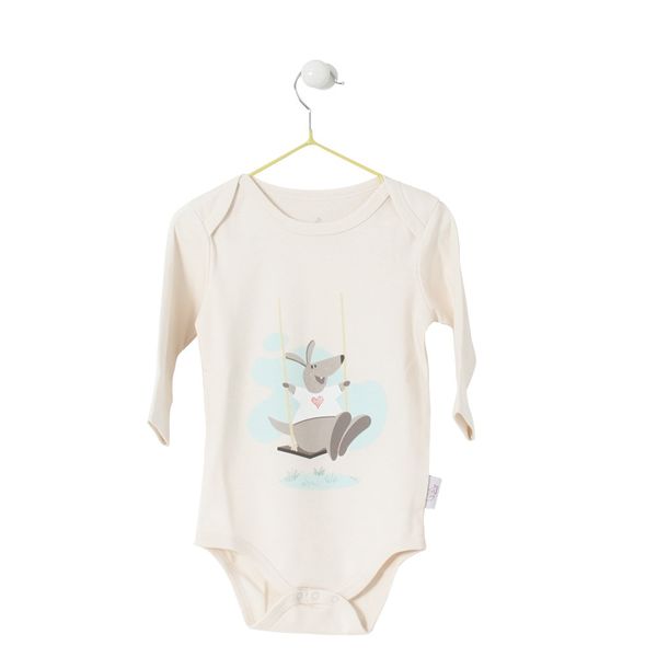 

red kangaroo baby organic cotton long sleeve bodysuits (18mths-24mths, White