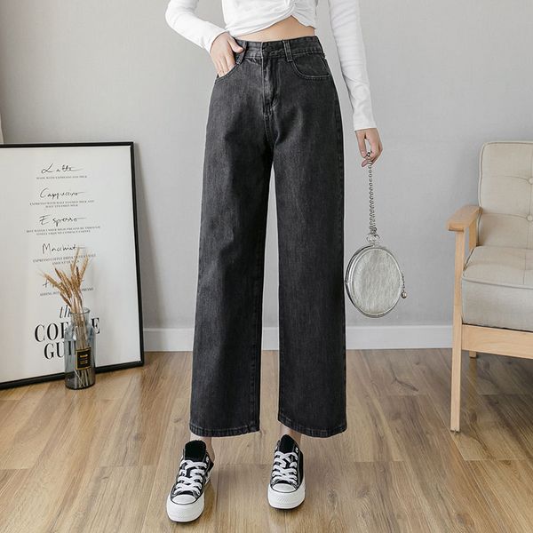 

темно-серый сыпучие высокая талия denim капри брюки джинсы для женщин s  l xl, Blue