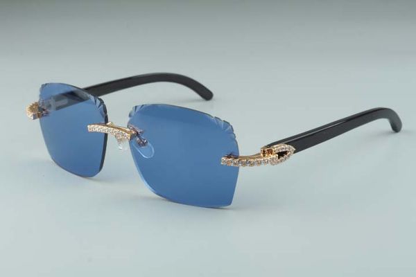 

glasses, cutting temples diamonds design t3524018-2 style 18-140mm lenses natural size: buffalo horn micro sunglasses, black 201 ehvq, White;black