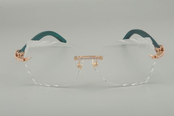 occhiali all'ingrosso-scolpito telaio 8300817 serie di diamanti blu / colore / intagliati a mano vetri di legno cornici, 58-18-135mm